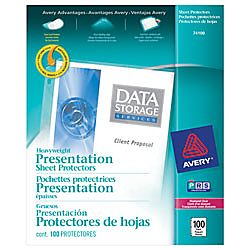 Avery Top Loading Nonstick Sheet Protectors Heavyweight Diamond Clear 