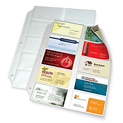 Office Depot® Brand Business Collection Card File Binder Refill Pages 