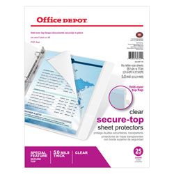 Office Depot Brand Secure Top Sheet Protectors by Office Depot