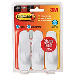 3M Command Large Hooks 5 Lb Capacity Pack Of 3 by Office Depot