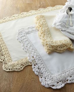 Amity Home Crochet Edge Place Mats & Napkins   The Horchow Collection
