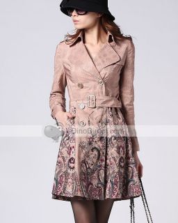 Wholesale Ofelleen Women Noble Double Breasted Long Trench Coat 