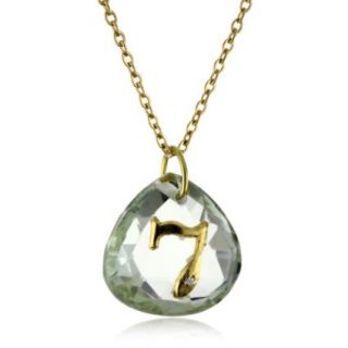 Charmed Circle Love Letter Green Amethyst 7 Necklace   designer 
