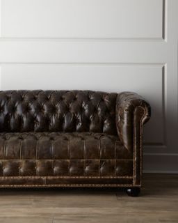 Old Hickory Tannery St. Andrews Leather Sofa   The Horchow 