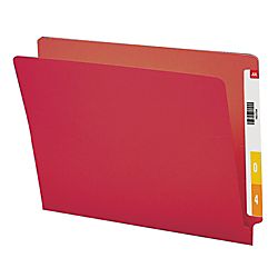 Smead Color End Tab Folders Straight Cut Letter Size Red Box Of 100 by 