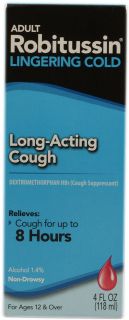 Robitussin Lingering Cold Long Acting Cough    4 fl oz   Vitacost 