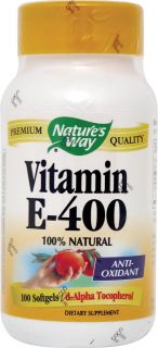 Natures Way Vitamin E 400    400 IU   100 Softgels   Vitacost 