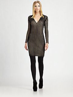 Akris   Striped Cashmere/Silk Dress