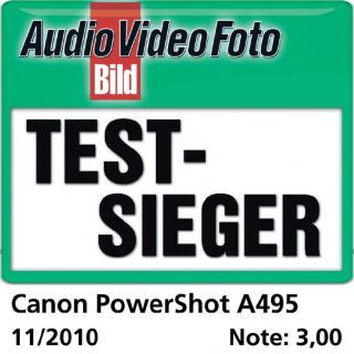 Canon PowerShot A495 Digitalkamera Blau, 10.0 Mio. Pixel, 3.3 x, 6.35 