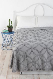 Circle Chain Chenille Coverlet   Urban Outfitters