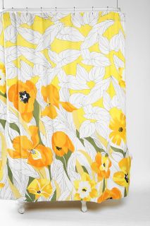 Falling Daffodils Shower Curtain   Urban Outfitters