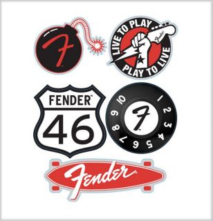 Fender 46 Die Cut Stickers (5 Pack)  Musicians Friend