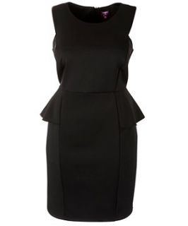 Black (Black) Inspire Black Peplum Dress  253971301  New Look