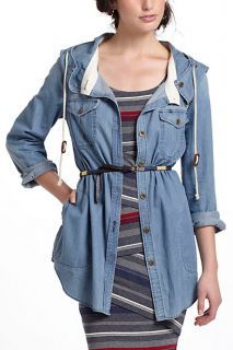 Hooded Chambray Buttondown   Anthropologie