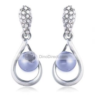 Wholesale D3 Stylish Alloy & Pearl Ornaments Lovers Gifts Earrings 