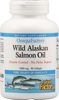 Natural Factors Wild Alaskan Salmon Oil    1000 mg   90 Softgels 