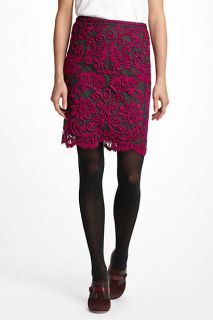 Embroidered Lace Pencil Skirt   Anthropologie