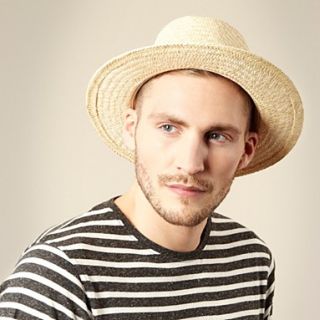 Natural contrast band trilby hat  