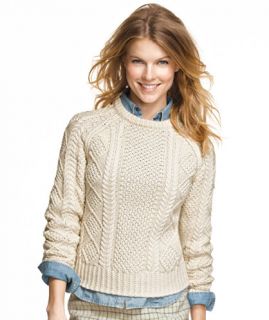 Cotton Fisherman Sweater SWEATERS   at L.L.Bean
