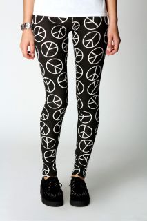  Sale  Leggings  Lucie Monochrome Peace Leggings