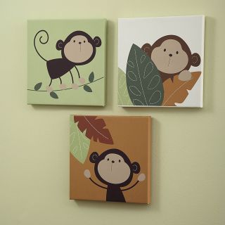 Carters Monkey Bars  Canvas Wall Art 3 Pc.   