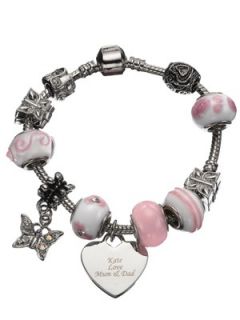 Personalised Heart Charm Bracelet  Very.co.uk