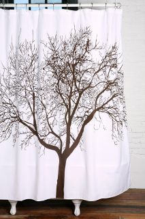 Tree Shower Curtain   Urban Outfitters