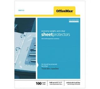 OfficeMax Standard Weight Top Load Poly Sheet Protectors