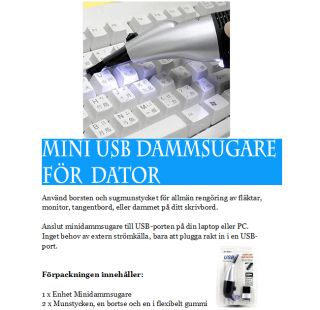 USB Dammsugare Mini för Dator på Tradera. Övrigt  Övriga 