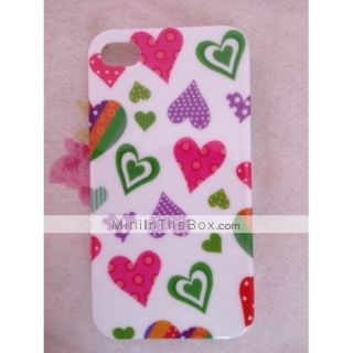 USD $ 2.69   Heart Shaped Pattern Hard Case for iPhone 4 and 4S (Multi 