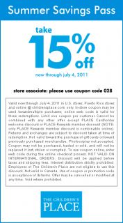 Summer Savings Pass Take 15% Off now through june 19, 2011