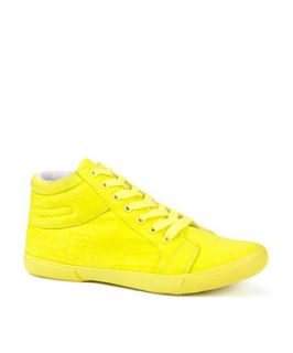 Yellow (Yellow) Bright Yellow High Top Trainers  251571385  New Look