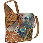 Anuschka Abstract Flap Bag Premium Peacock Safari