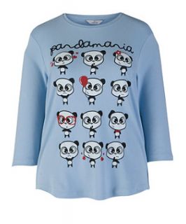 Pale Blue (Blue) Inspire Blue Pandamania Print Top  253186845  New 