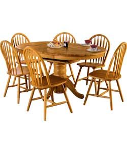 Kentucky Antique Pine Extendable Dining Table and 6 Chairs. (1 review 