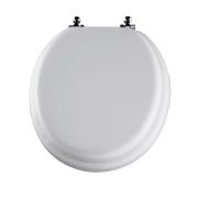 Mayfair® Premium Soft Toilet Seat in White & Chrome (13CP 000)   Ace 