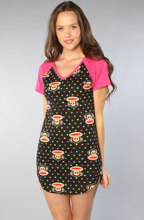 Paul Frank The Raglan Sleepshirt in Black Pink  Karmaloop 