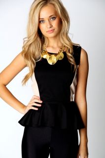  Clothing  New In  Rhian Illusion Peplum Top