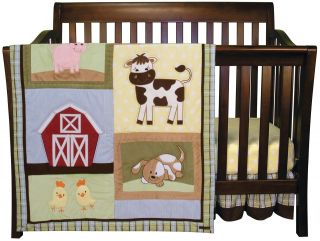 Trend Lab Baby Barnyard   3 Piece Crib Bedding Set   