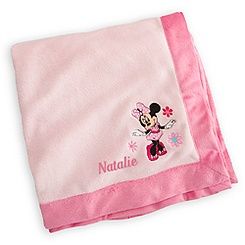 Minnie Mouse Plush Blanket for Baby   Personalizable