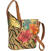 Anuschka Abstract Flap Bag Henna Butterfly