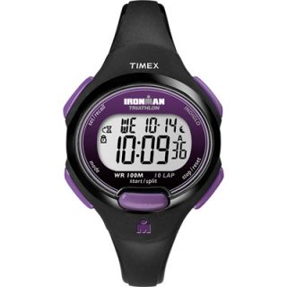 Timex Womens Ironman 10 Lap Black Strap Watch