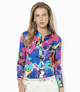 Lauren Ralph Lauren Cotton Floral Print Shirt  Dillards 