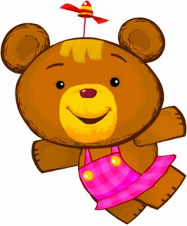 BabyFirstTV Character Peel N Stick Appliques   Bear Bonnie