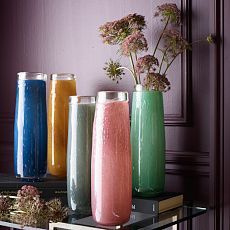 Colored Cylinder Vases   Tall