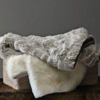 Faux Fur Throw   Lynx