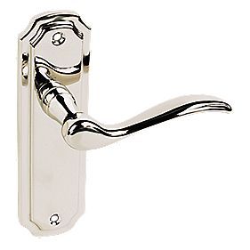 Urfic Latch Door Handle Constance Polished Nickel  Screwfix