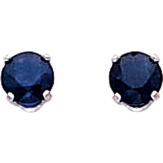 14K White Gold 5mm Round Sapphire Stud Earrings  Meijer