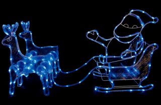 Santa and Sleigh   Rope Light from Homebase.co.uk 