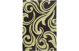 Living Swirl Rug   180x120cm   Chocolate and Lime. from Homebase.co.uk 